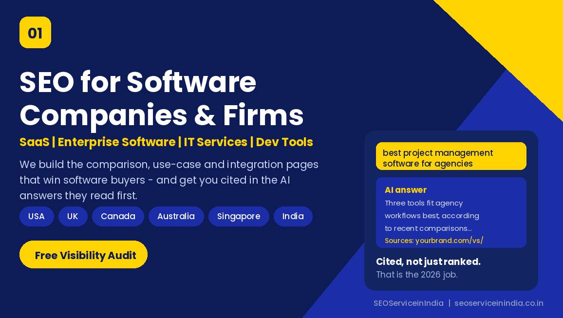 SEO for software companies and firms covering SaaS, enterprise software, IT services and dev tools