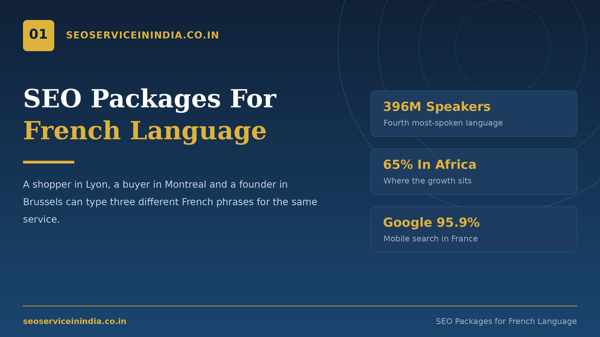 SEO packages for French language websites by SEOServiceinIndia