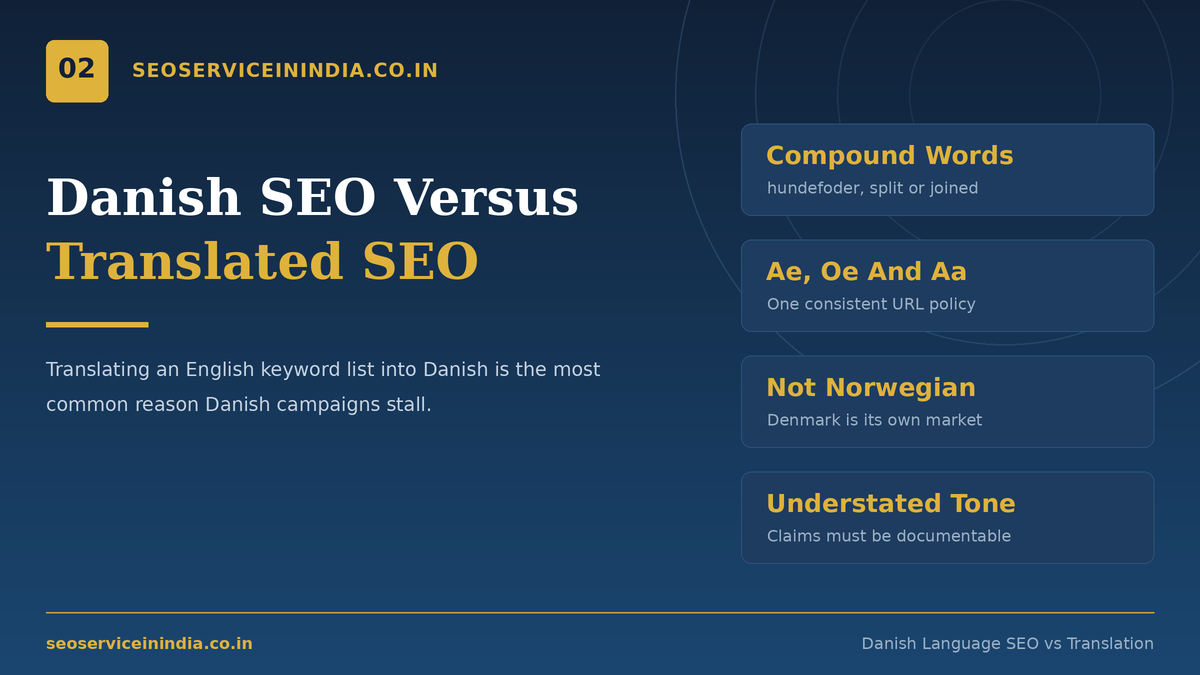 Danish language SEO compared with simple translation